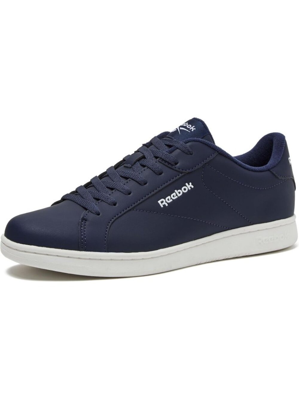 Men's Navy White Tennis Shoes Casual Lace Up High Top Athletic Running Sneaker